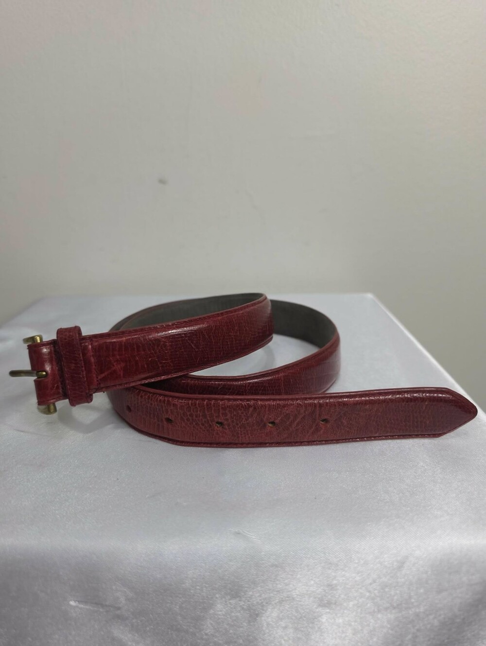 Geoffrey Beene Red Casual Leather Belt